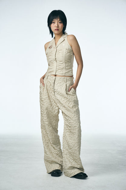 333 SHIRRING SLEEVELESS SHIRT_BE