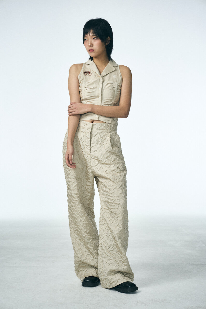 333 SHIRRING SLEEVELESS SHIRT_BE