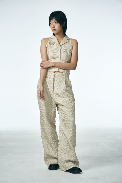 333 SHIRRING SLEEVELESS SHIRT_BE