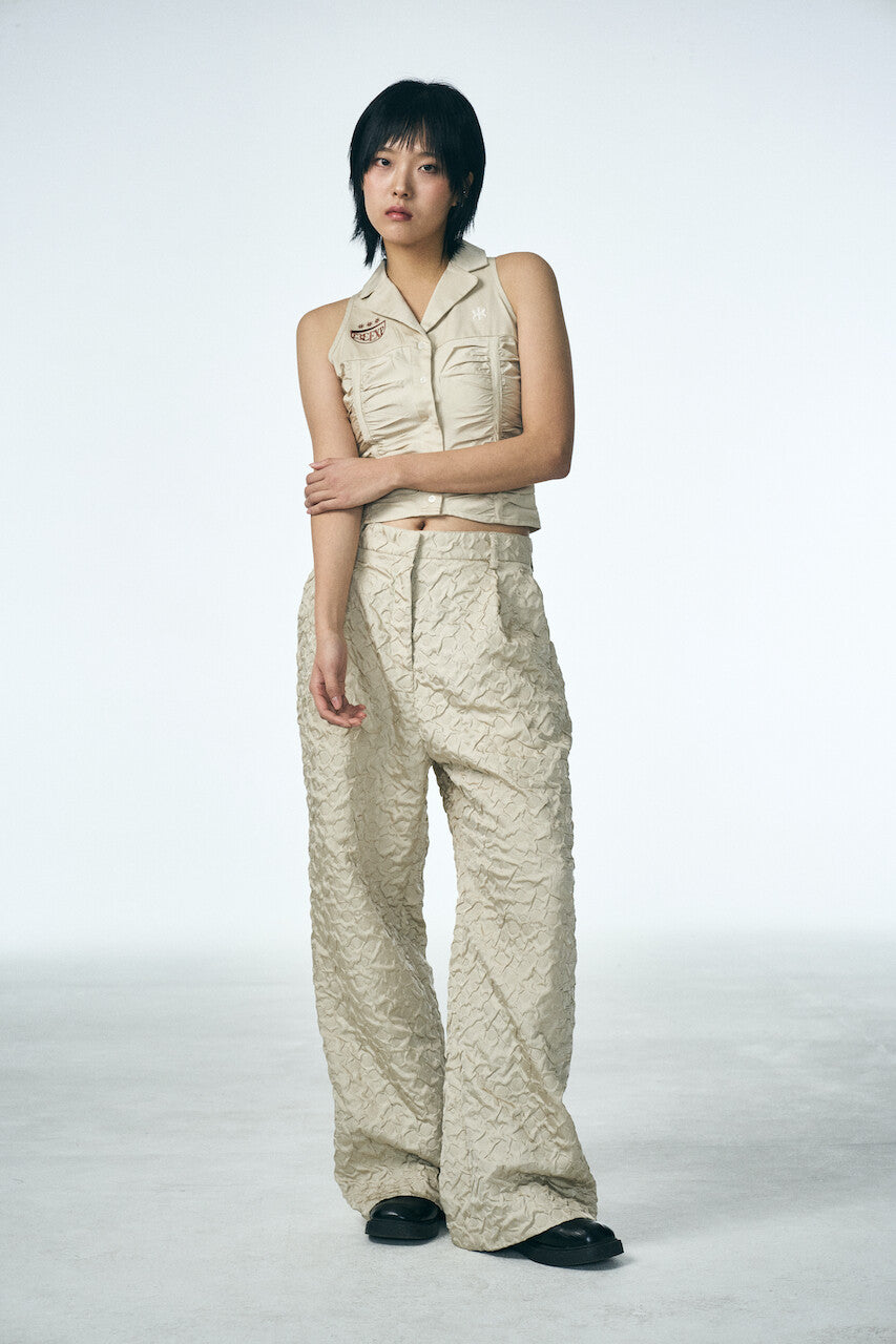 333 SHIRRING SLEEVELESS SHIRT_BE