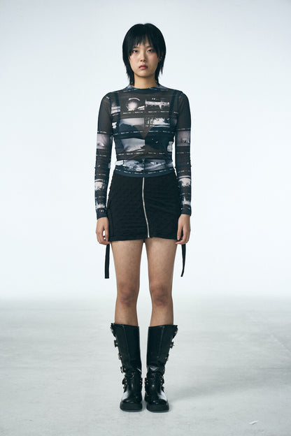 STAR POCKET SKIRT_BLACK