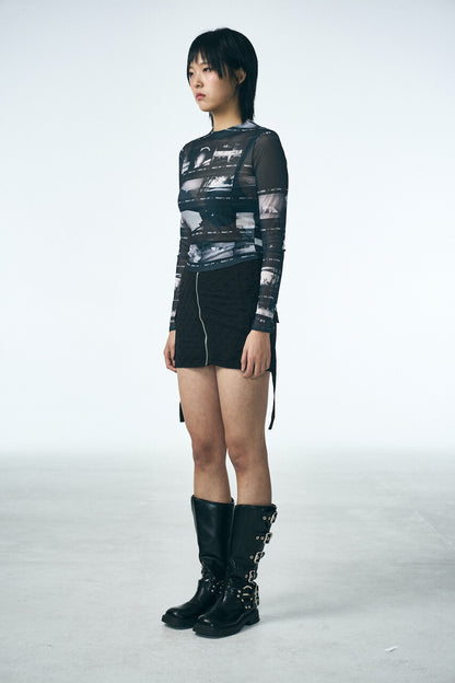 STAR POCKET SKIRT_BLACK