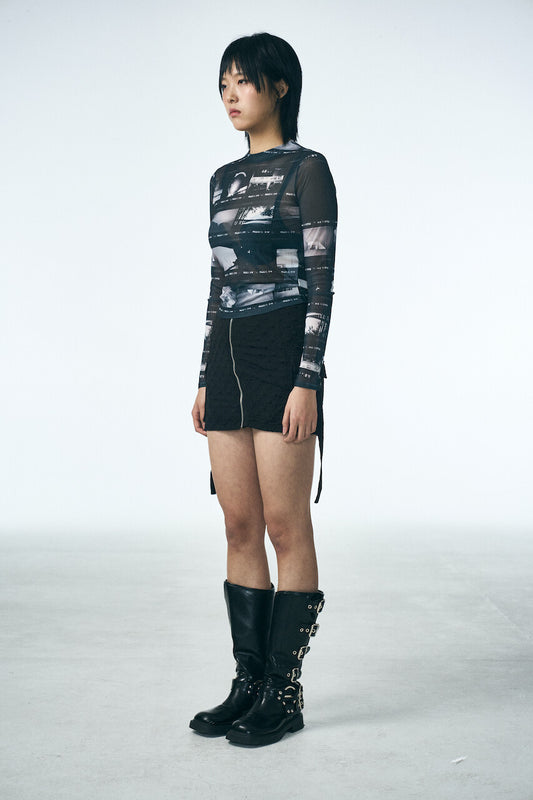 STAR POCKET SKIRT_BLACK
