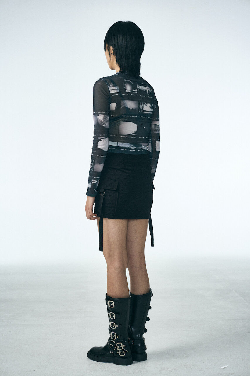 STAR POCKET SKIRT_BLACK