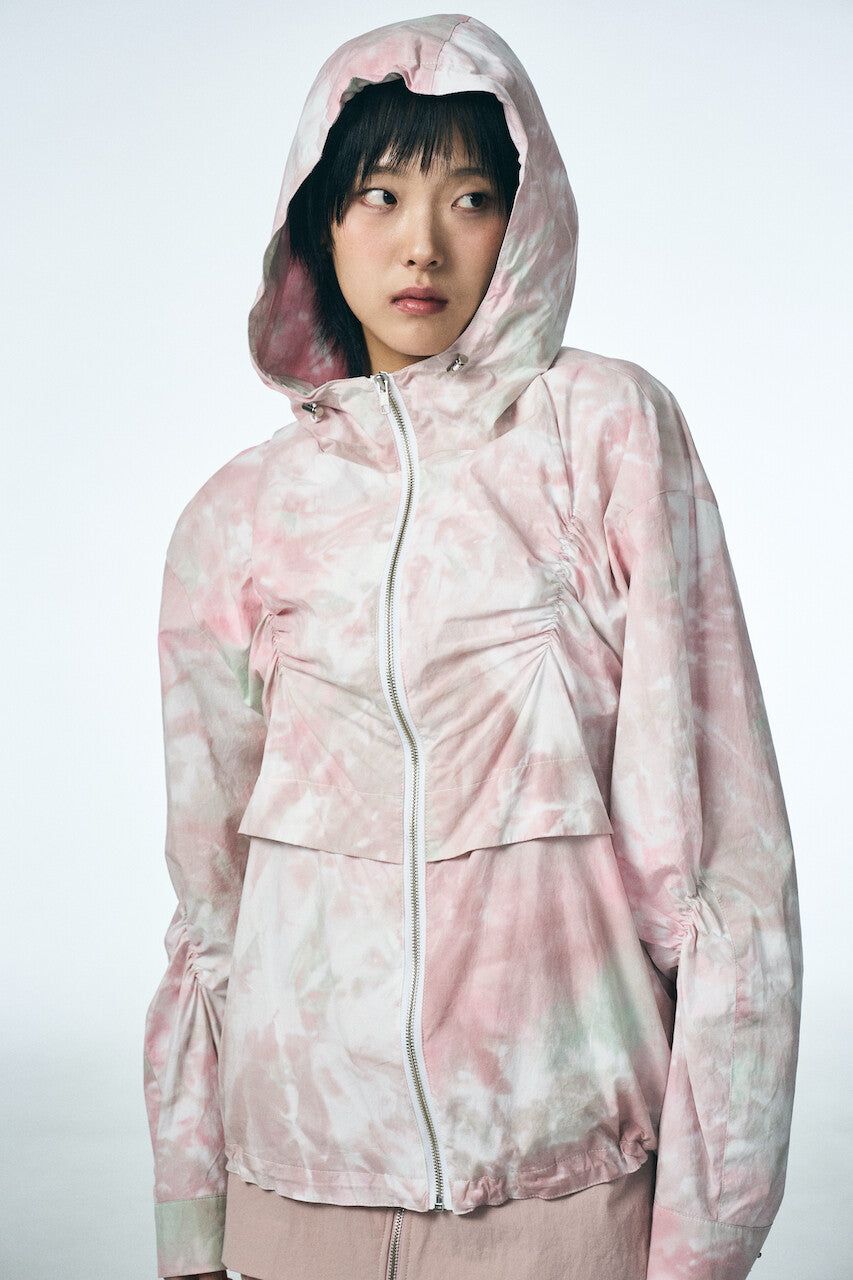 SHIRRING HOOD JUMPER_PINK