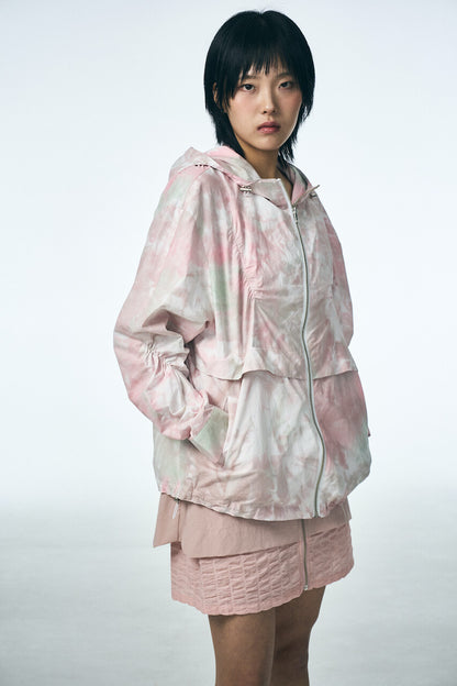 SHIRRING HOOD JUMPER_PINK