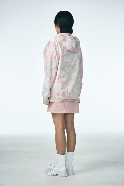 SHIRRING HOOD JUMPER_PINK