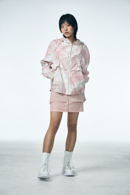 SHIRRING HOOD JUMPER_PINK
