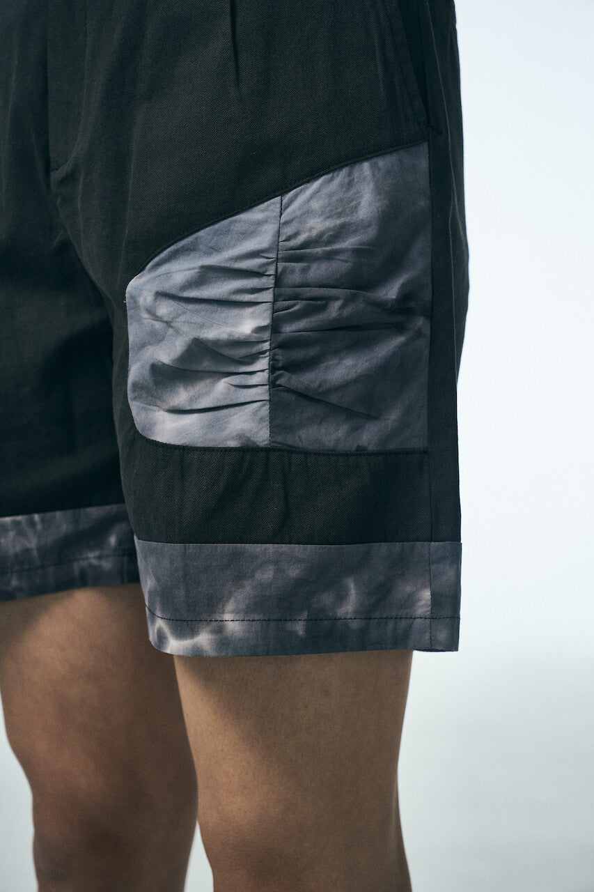 SHIRRING POINT SHORTS_BLACK