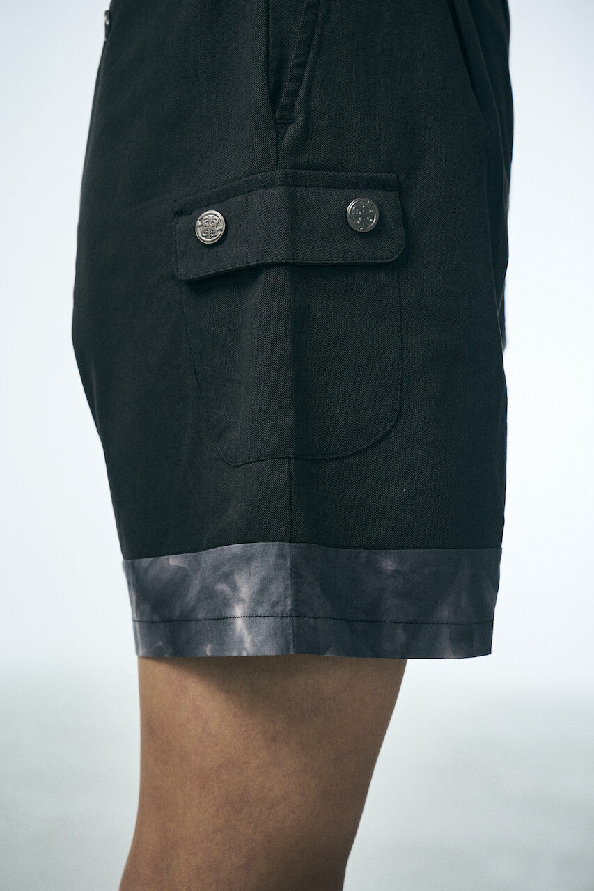 SHIRRING POINT SHORTS_BLACK
