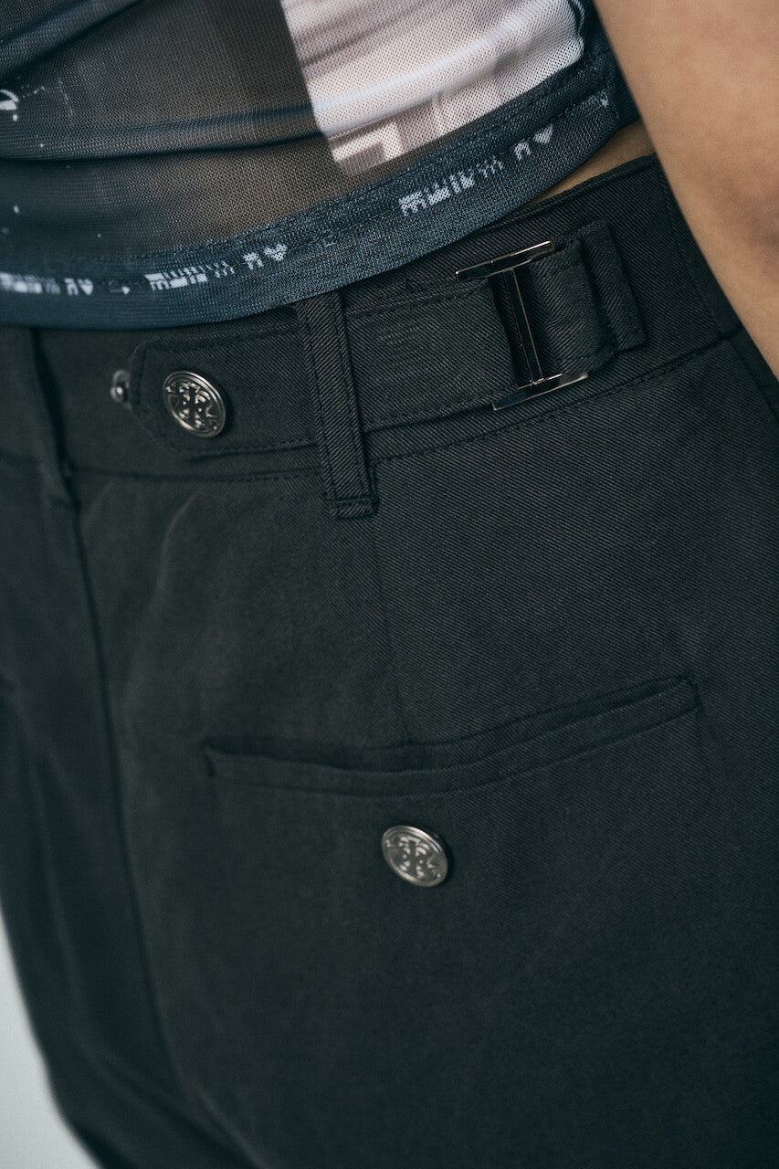 SHIRRING POINT SHORTS_BLACK