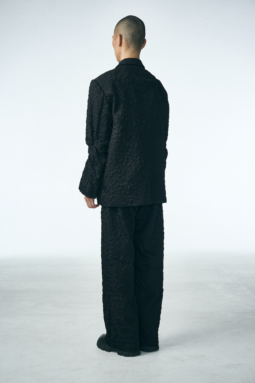 SHIRRING RAINDROP JACKET_BLACK