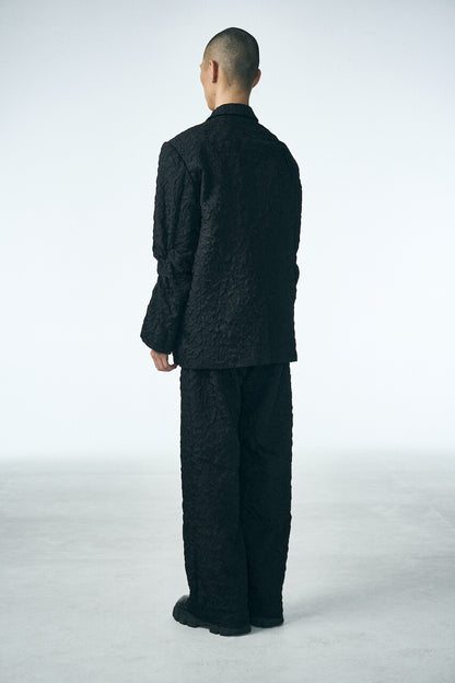 SHIRRING RAINDROP JACKET_BLACK