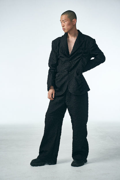 SHIRRING RAINDROP JACKET_BLACK