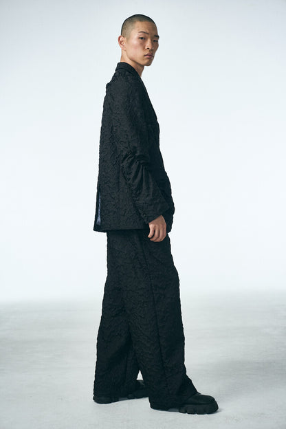 SHIRRING RAINDROP JACKET_BLACK