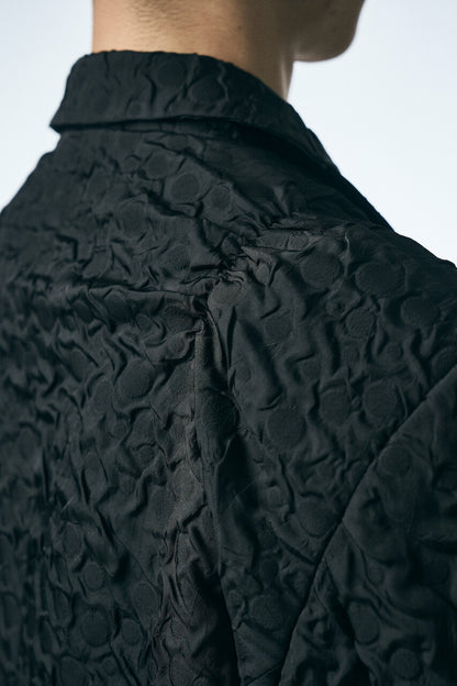 SHIRRING RAINDROP JACKET_BLACK