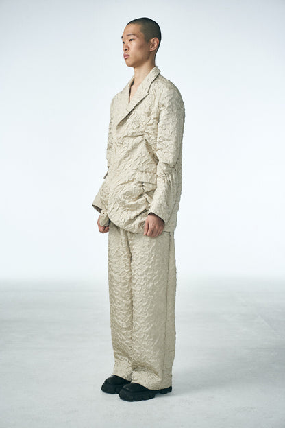 SHIRRING RAINDROP PANTS_BEIGE