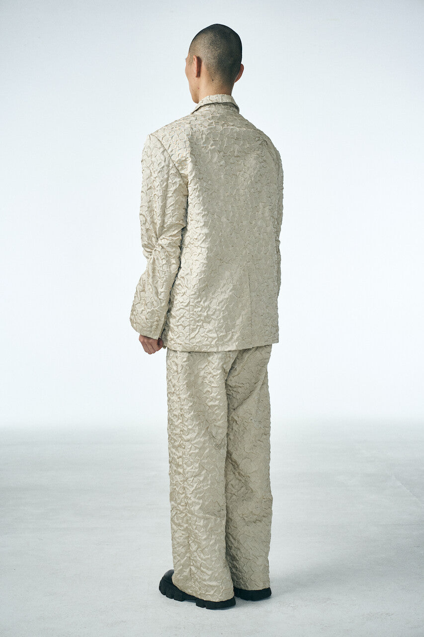 SHIRRING RAINDROP PANTS_BEIGE