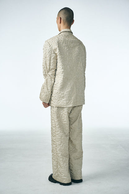 SHIRRING RAINDROP PANTS_BEIGE