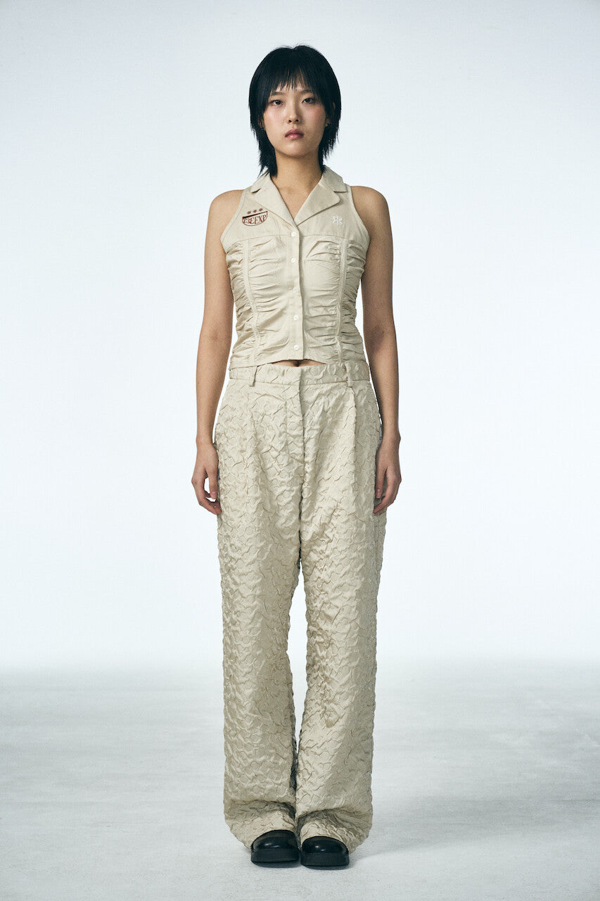 333 SHIRRING SLEEVELESS SHIRT_BE