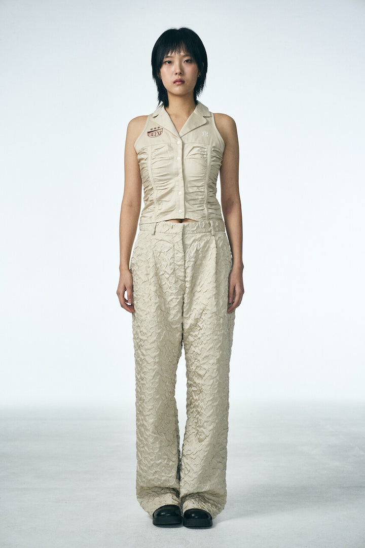 333 SHIRRING SLEEVELESS SHIRT_BE