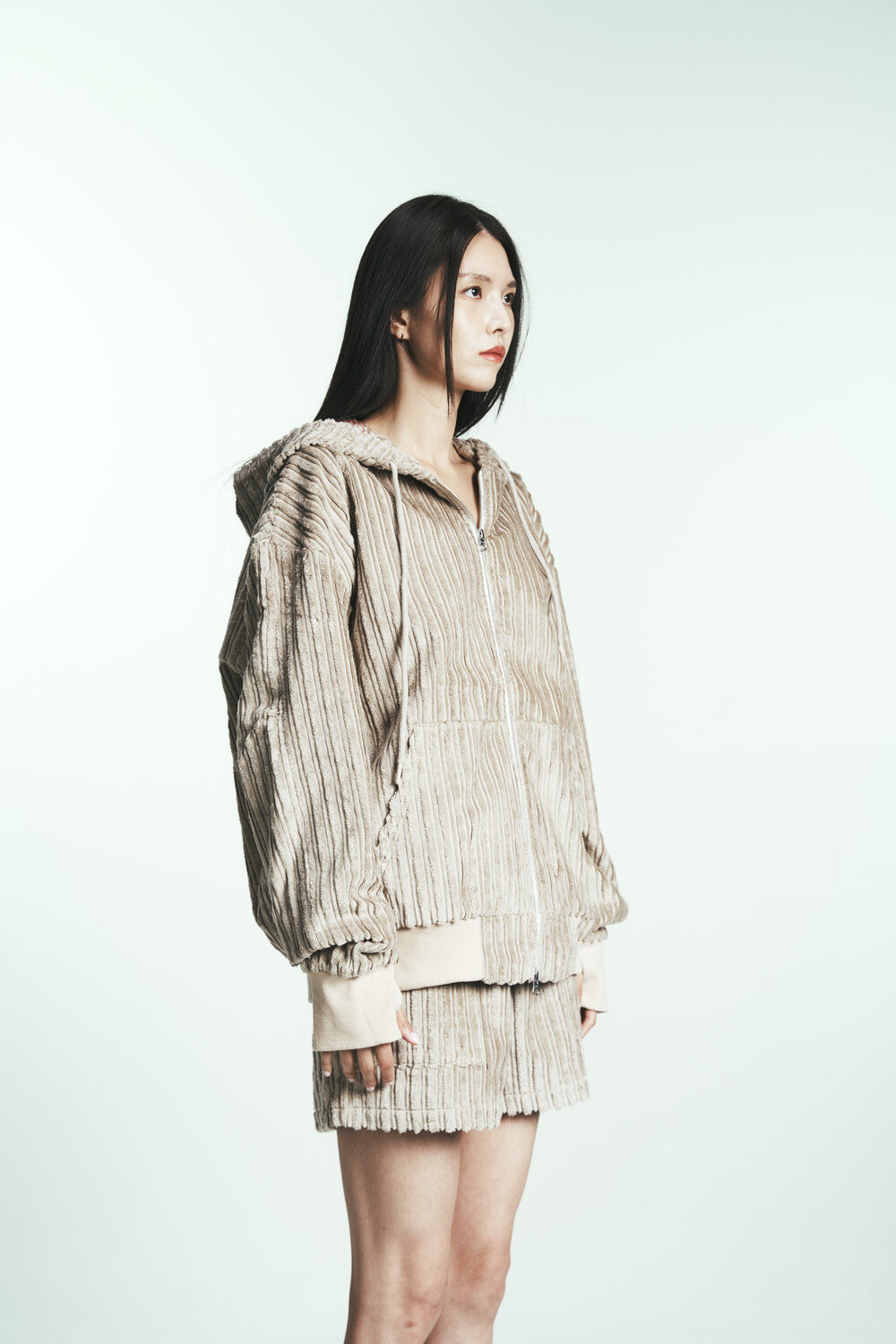 COTTON STRIPE FUR SHORT