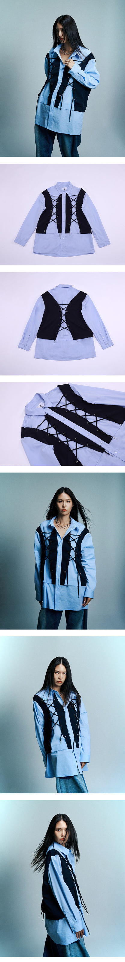 [PEGLEG X PHENOMENONSEEPER] CORSET DRESS SHIRT