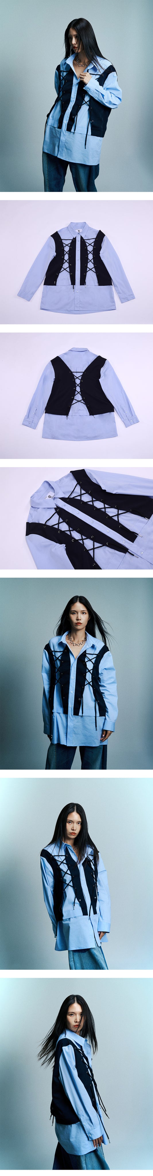 [PEGLEG X PHENOMENONSEEPER] CORSET DRESS SHIRT