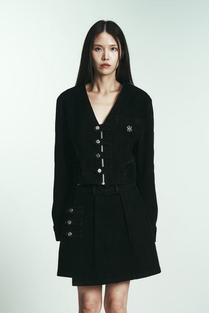 DENIM VELVET JACKET