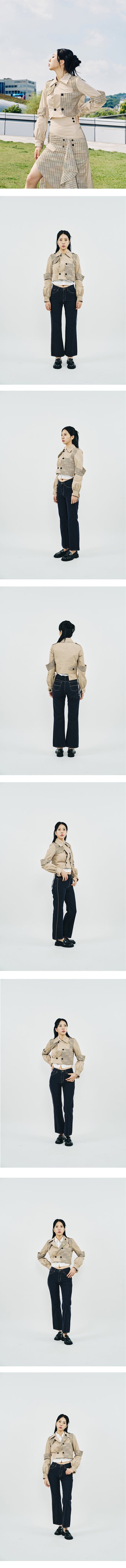 TRENCH CHECK SHORT JACKET