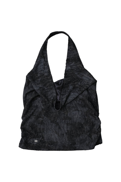 【MIAE】Distressed Halter Top & Bolero Set (Dark Gray)