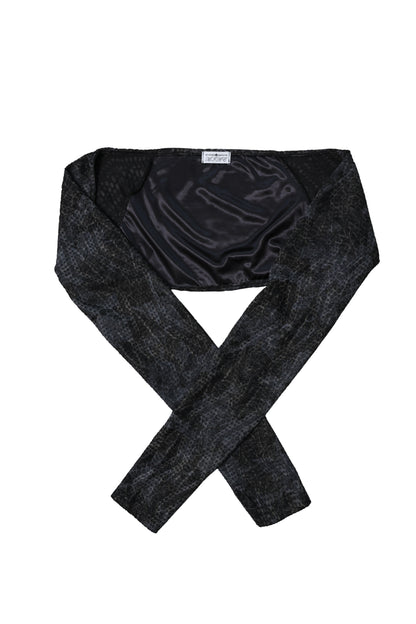 【MIAE】Distressed Halter Top & Bolero Set (Dark Gray)