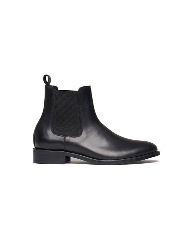 Cow Lather Side Gore Boots