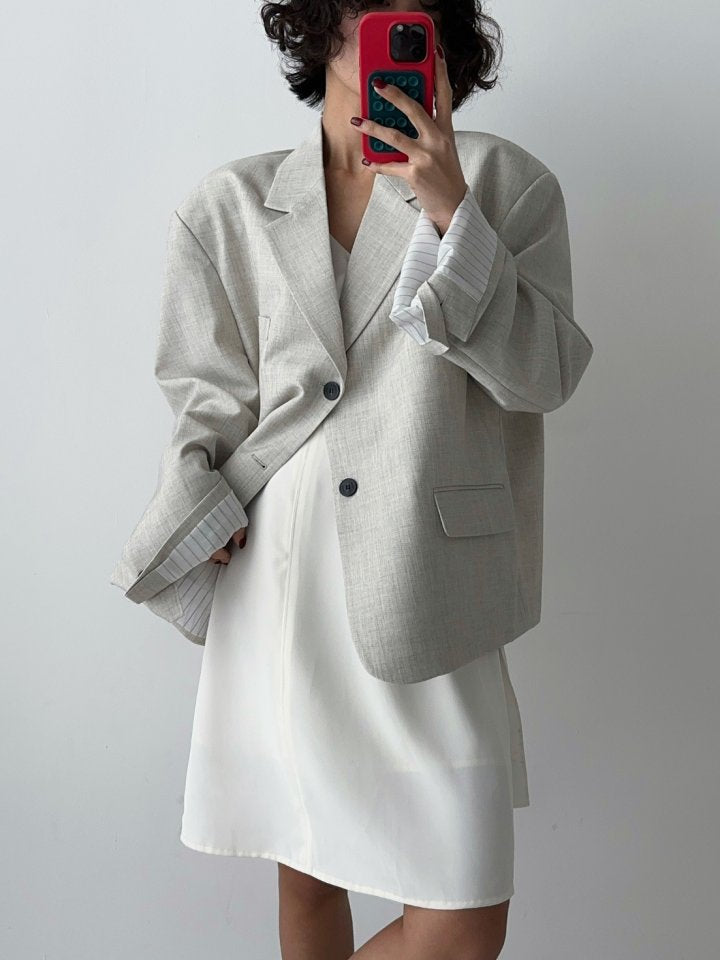 Pleat Cropped Jacket