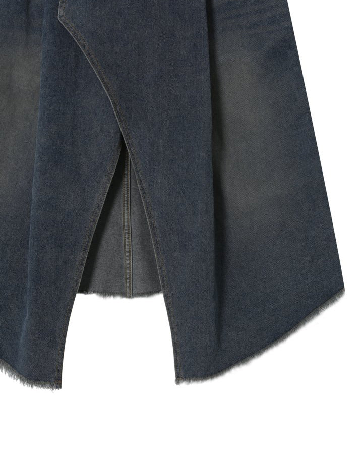 Wrap Denim Skirt