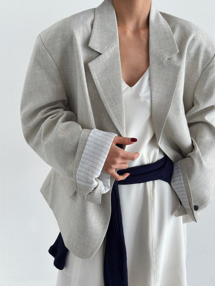 Pleat Cropped Jacket