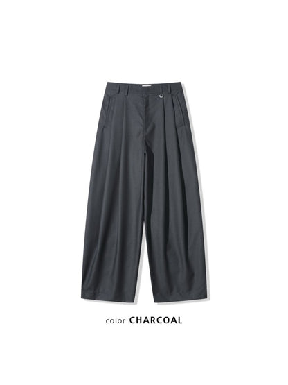 Two-Tuck Wide Slacks Pants