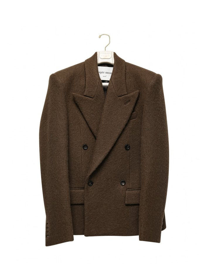 [PAPERMOON] AW/LUX Alpaca Blend Wool Double Breasted Blazer