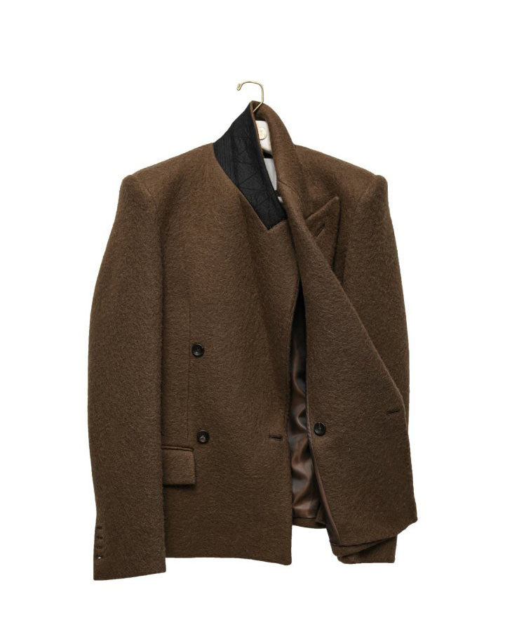 [PAPERMOON] AW/LUX Alpaca Blend Wool Double Breasted Blazer