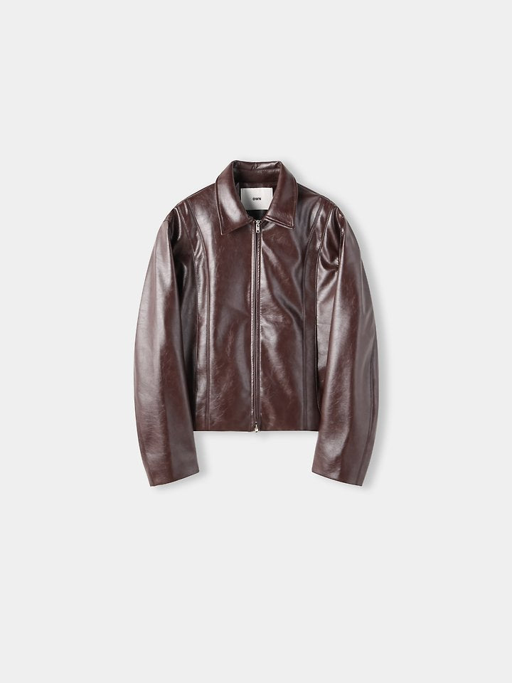 Bucket Pintuck Leather Jacket 2