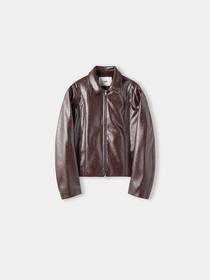 Bucket Pintuck Leather Jacket 2