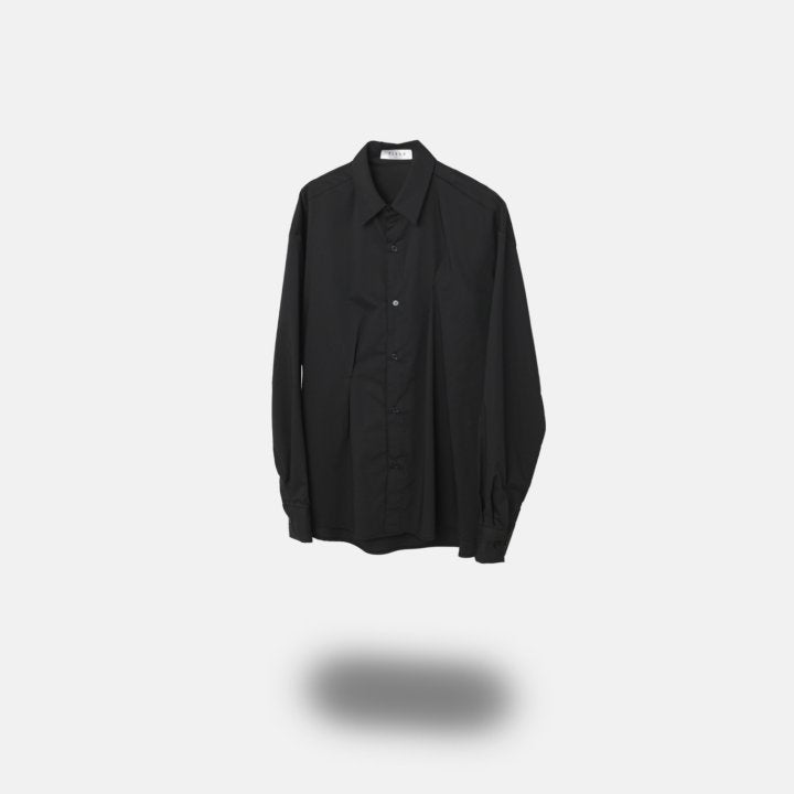Bar-Tack Pleat Oversized Shirt