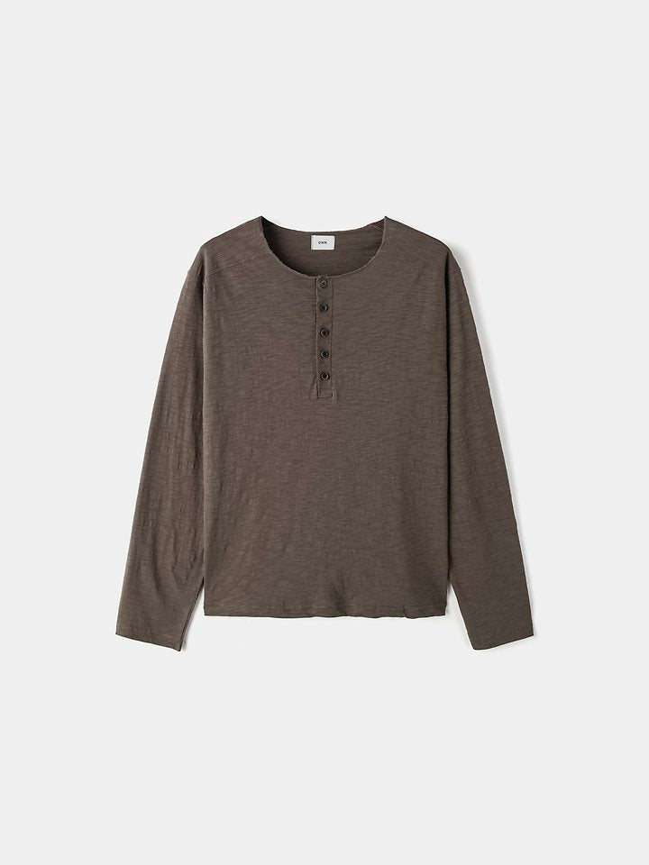 Cuba 5-Button Henley Slub Tee detail