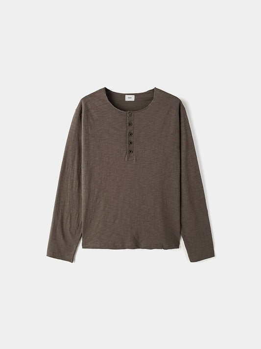 Cuba 5-Button Henley Slub Tee detail