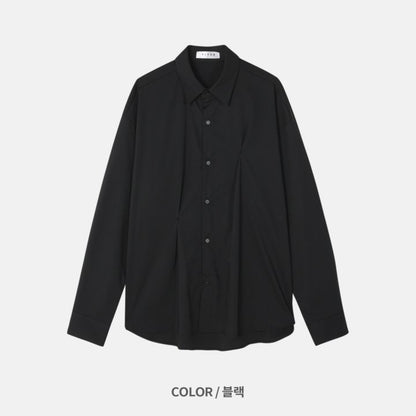 Bar-Tack Pleat Oversize Shirt