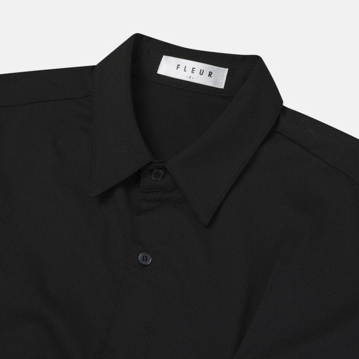 Bar-Tack Pleat Oversized Shirt