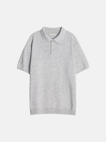 Linen Button Collar Knit