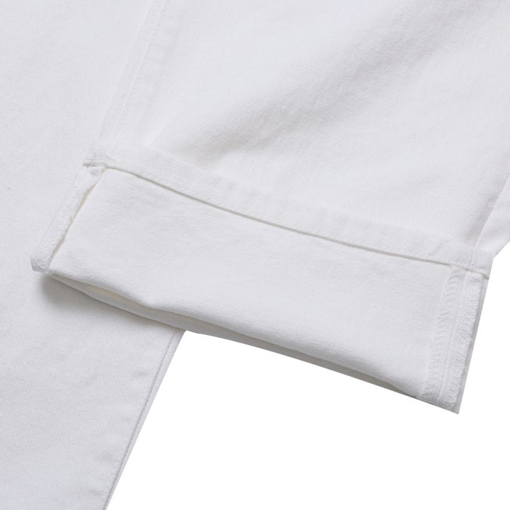 Clean White Back Banding Wide Denim