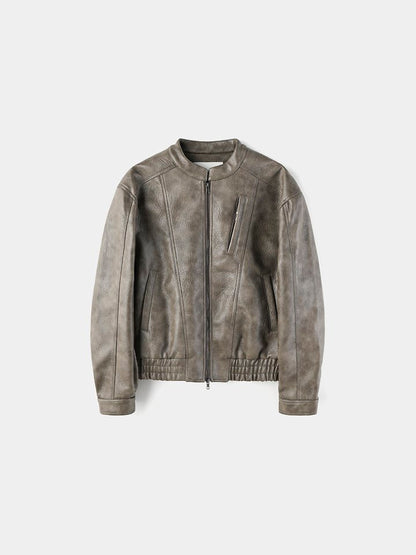 Zip Sporty Biker Jacket detail
