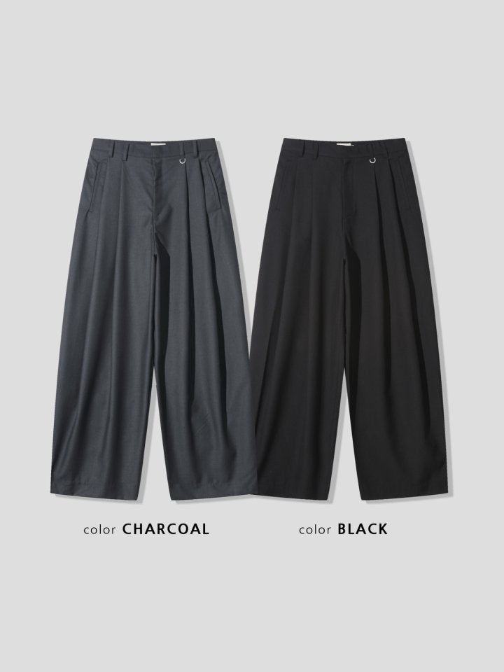 Two-Tuck Wide Slacks Pants – WooStore